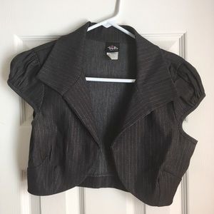 Pinstripe shrug